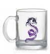 Чашка скляна Violet dragon Прозорий фото