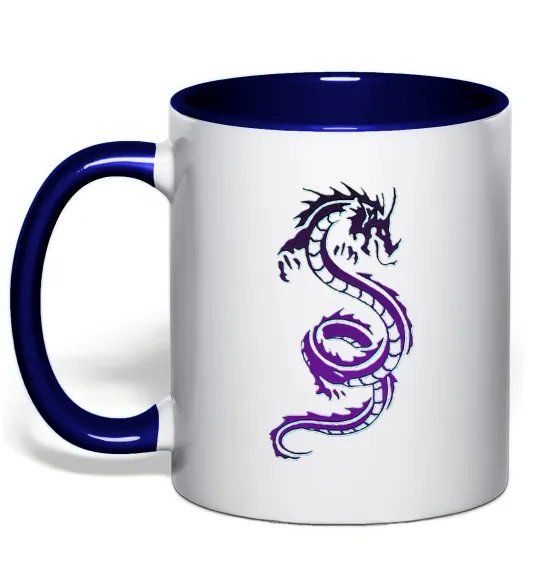 Чашка с цветной ручкой Violet dragon Глубокий темно-синий фото
