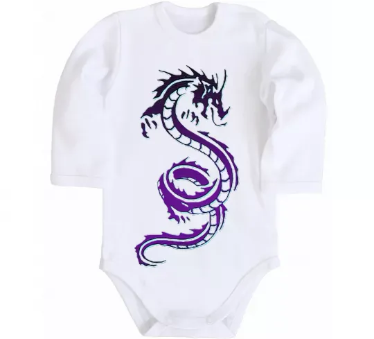Детский боди Violet dragon Белый фото