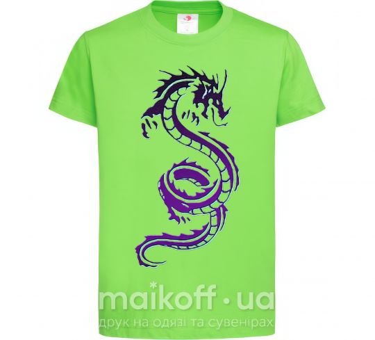 Детская футболка Violet dragon Лаймовый фото