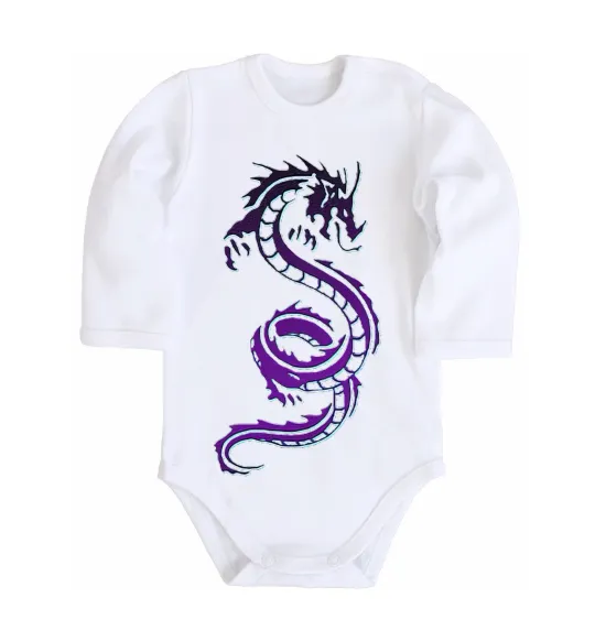 Детский боди Violet dragon Белый фото