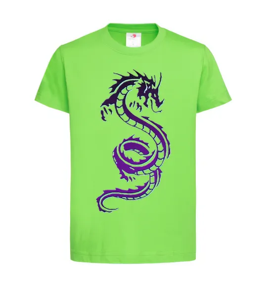 Дитяча футболка Violet dragon Лаймовий фото
