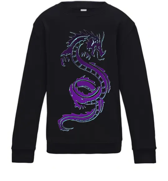 Дитячий світшот Violet dragon Чорний фото