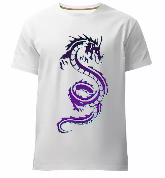 Мужская премиум футболка Violet dragon Белый фото