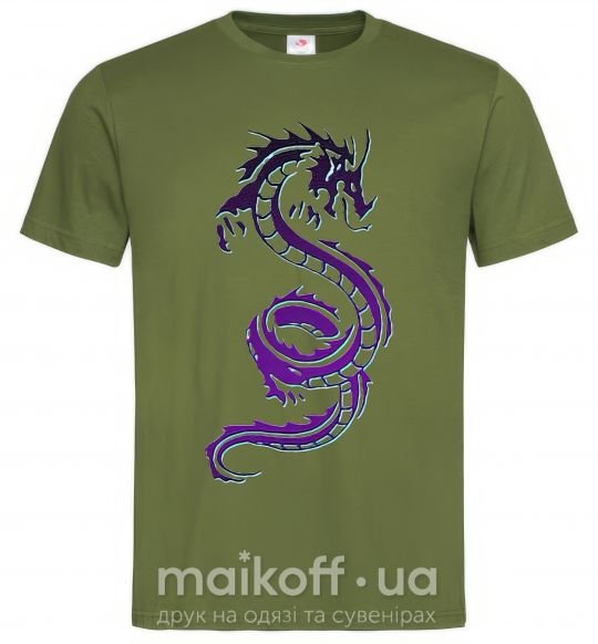 Мужская футболка Violet dragon Оливковый фото