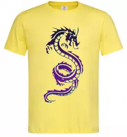 Мужская футболка Violet dragon Лимонный фото