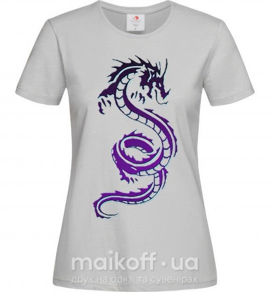 Жіноча футболка Violet dragon Сірий фото