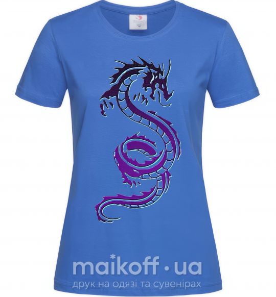 Жіноча футболка Violet dragon Яскраво-синій фото