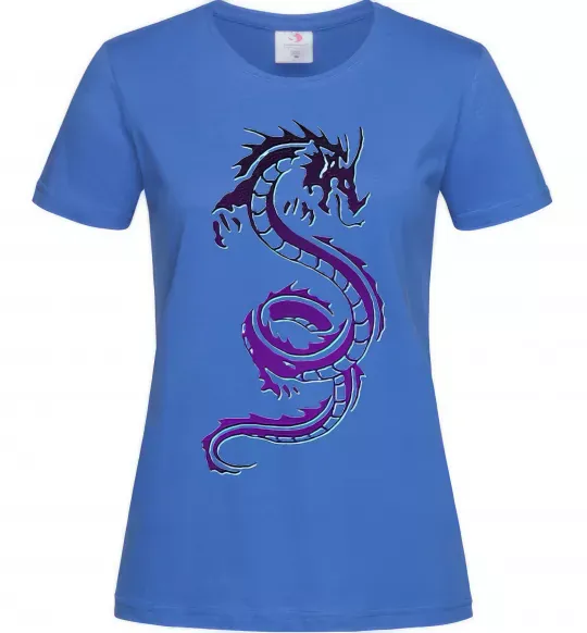 Жіноча футболка Violet dragon Яскраво-синій фото