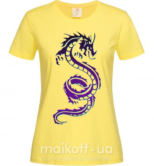 Женская футболка Violet dragon Лимонный фото