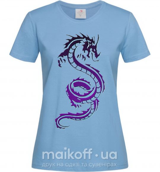 Жіноча футболка Violet dragon Блакитний фото