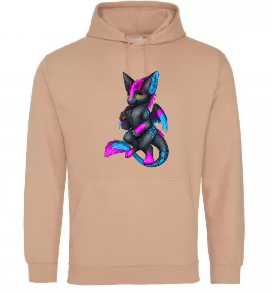 Жіноча толстовка (худі) Dragon girl Пісочний фото