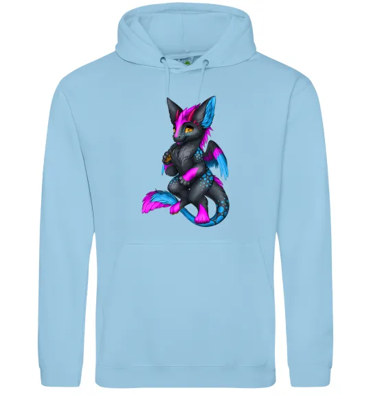Женская толстовка (худи) Dragon girl Голубой фото