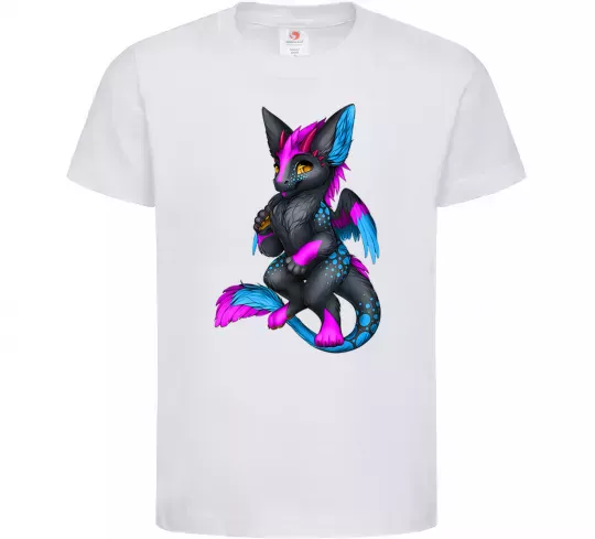 Детская футболка Dragon girl Белый фото