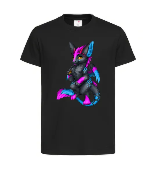 Дитяча футболка Dragon girl Чорний фото