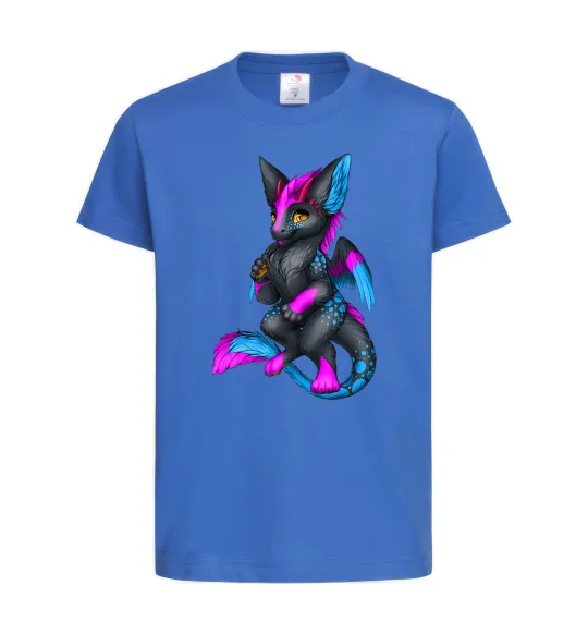 Дитяча футболка Dragon girl Яскраво-синій фото