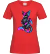 Женская футболка Dragon girl Красный фото
