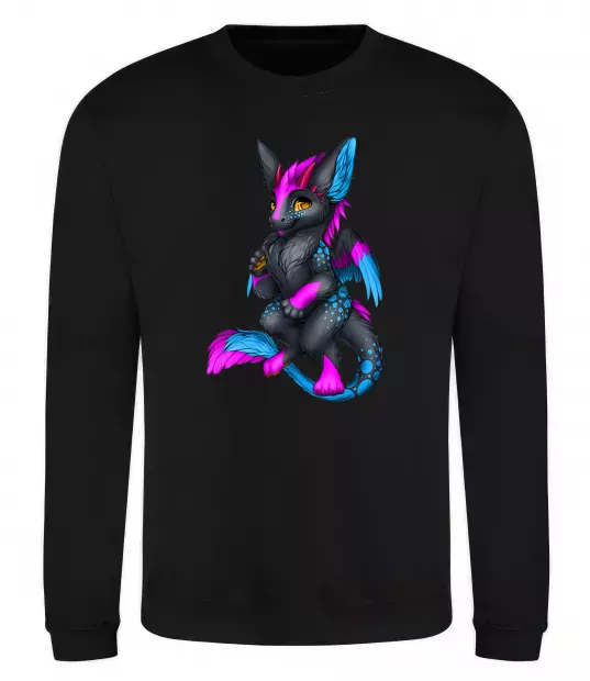 Світшот Dragon girl Чорний фото