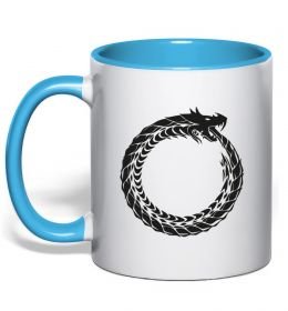 Чашка з кольоровою ручкою Round dragon