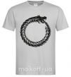 Мужская футболка Round dragon Серый фото