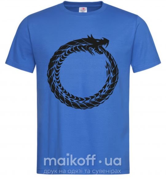Мужская футболка Round dragon Ярко-синий фото