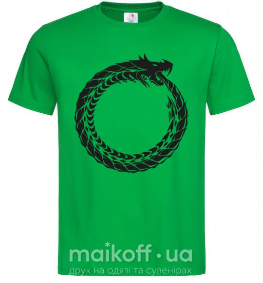 Мужская футболка Round dragon Зеленый фото