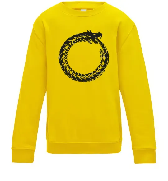 Детский Свитшот Round dragon Солнечно желтый фото