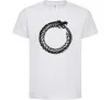 Детская футболка Round dragon Белый фото