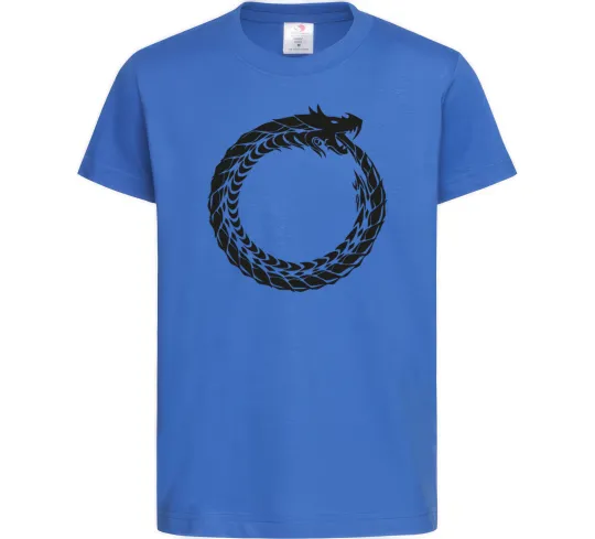 Детская футболка Round dragon Ярко-синий фото