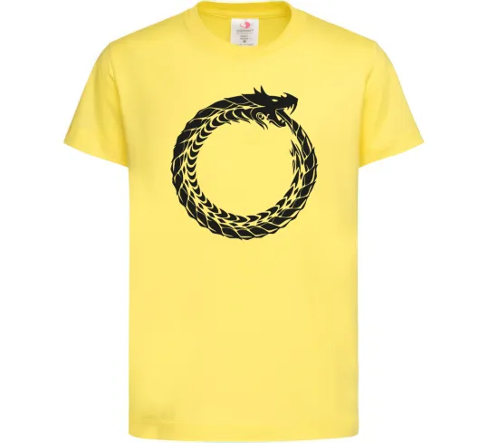Детская футболка Round dragon Лимонный фото