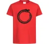 Детская футболка Round dragon Красный фото