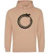 Мужская толстовка (худи) Round dragon Песочный фото