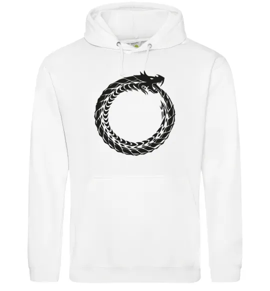 Женская толстовка (худи) Round dragon Белый фото