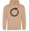 Женская толстовка (худи) Round dragon Песочный фото