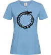 Жіноча футболка Round dragon Блакитний фото