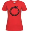 Жіноча футболка Round dragon Червоний фото