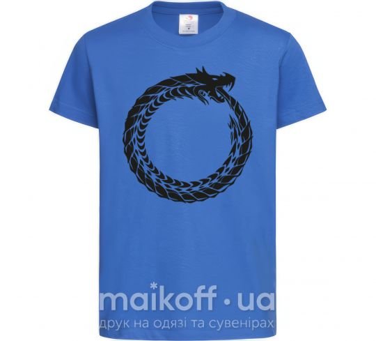 Детская футболка Round dragon Ярко-синий фото