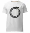 Мужская премиум футболка Round dragon Белый фото