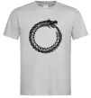 Мужская футболка Round dragon Серый фото