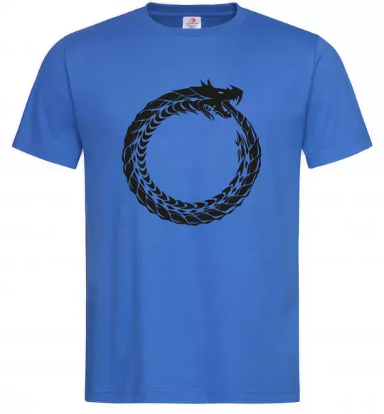 Мужская футболка Round dragon Ярко-синий фото