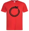 Мужская футболка Round dragon Красный фото