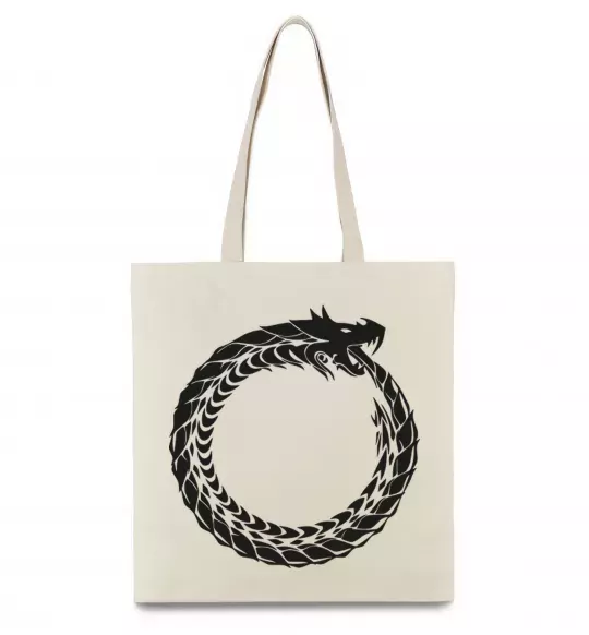 Эко-сумка Round dragon Бежевый фото