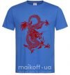 Мужская футболка Бордовый дракон Ярко-синий фото