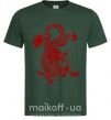 Мужская футболка Бордовый дракон Темно-зеленый фото