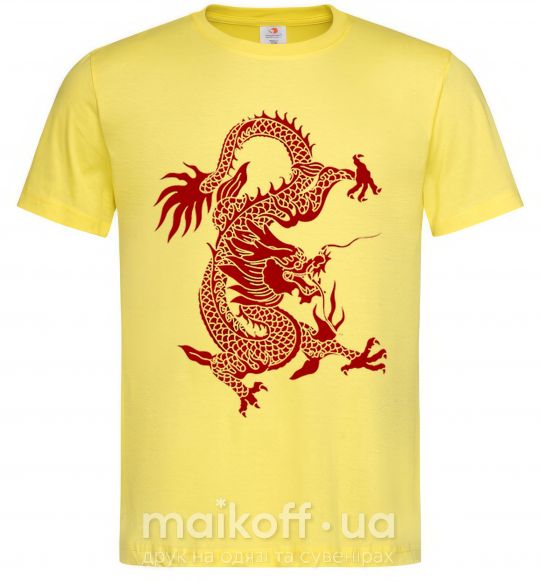 Чоловіча футболка Бордовый дракон Лимонний фото