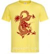 Мужская футболка Бордовый дракон Лимонный фото