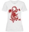 Жіноча футболка Бордовый дракон Білий фото