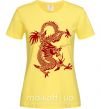 Женская футболка Бордовый дракон Лимонный фото
