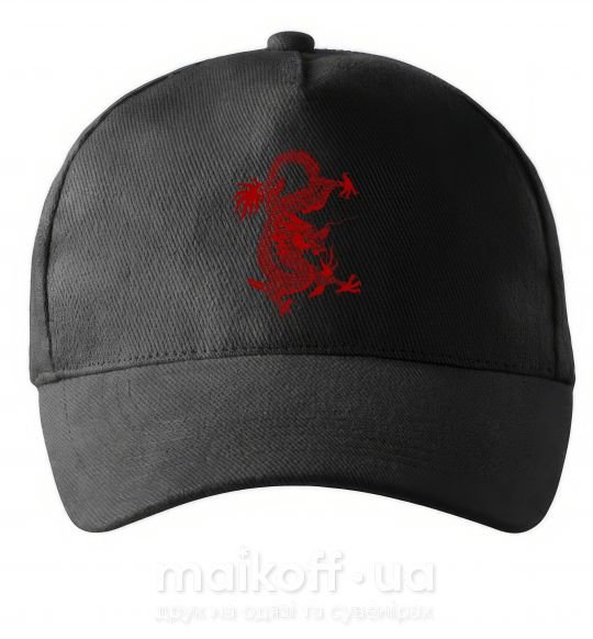 Кепка Бордовый дракон Черный фото