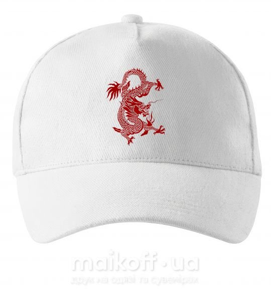 Кепка Бордовый дракон Білий фото